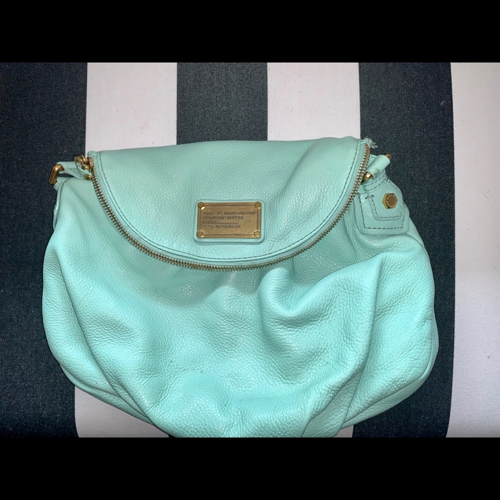 Marc Jacobs Natasha Mint Green Crossbody Bag.